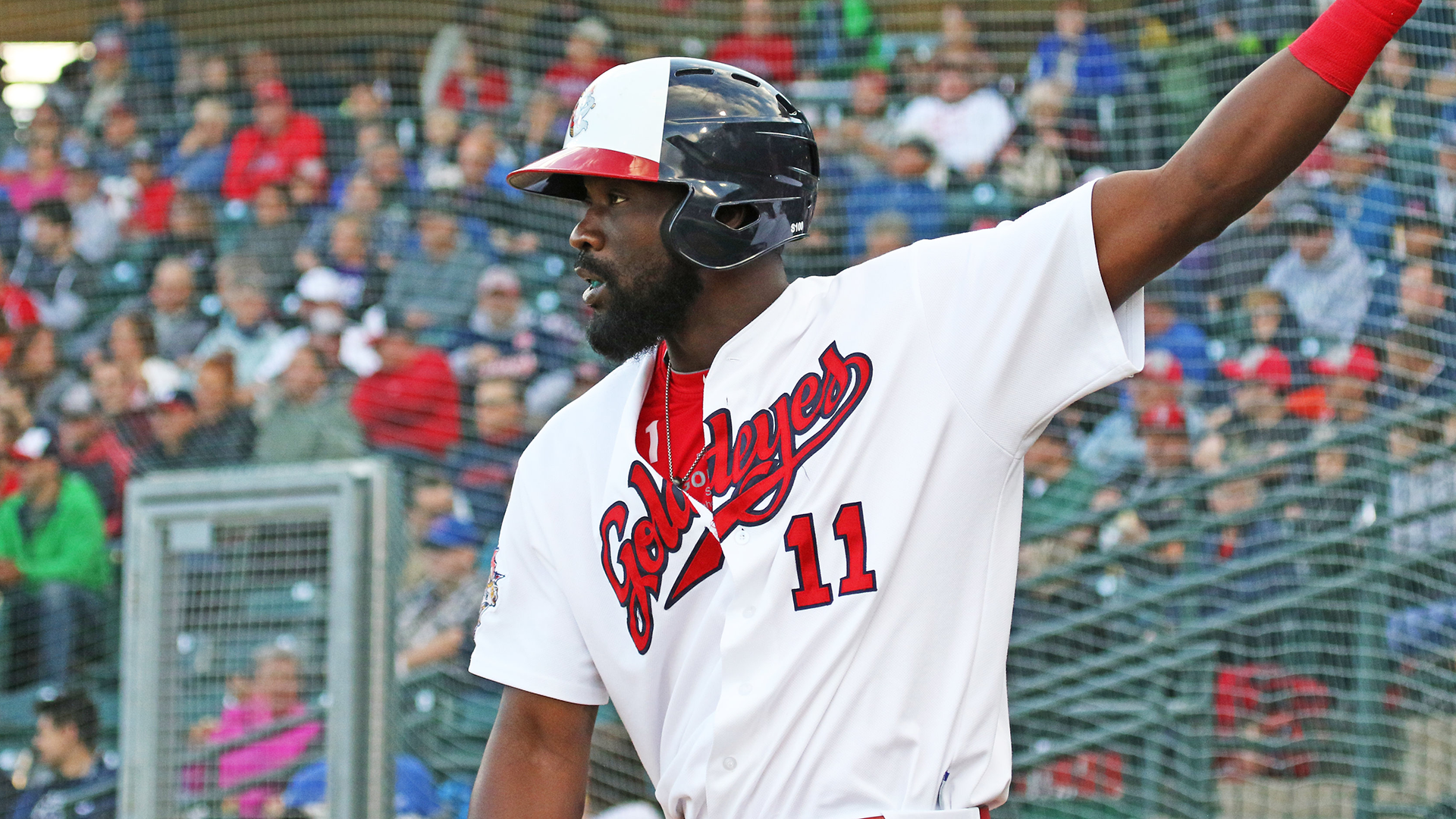 Former Goldeyes outfielder Reggie Abercrombie