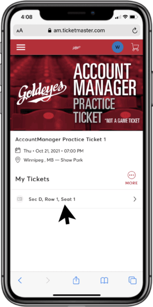 Access Mobile Ticket Step3