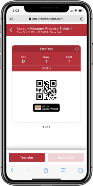 Access Mobile Ticket Step4