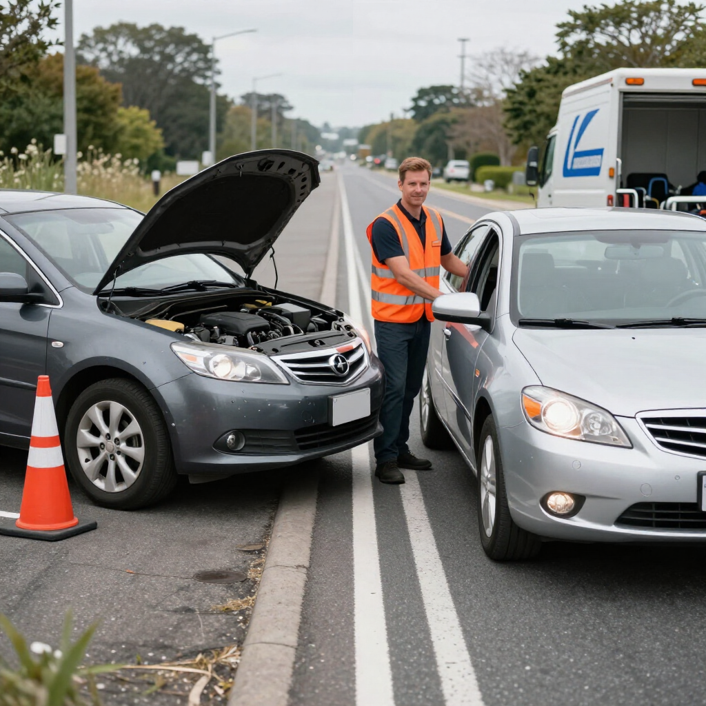 Before and after roadside assistance service result.
