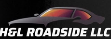 H&L Roadside LLC logo with a black car silhouette and bold white text on a dark background