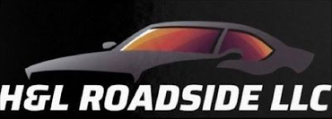 H&L Roadside LLC logo with a black car silhouette and bold white text on a dark background