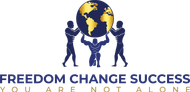 A logo for freedom change success you are not alone