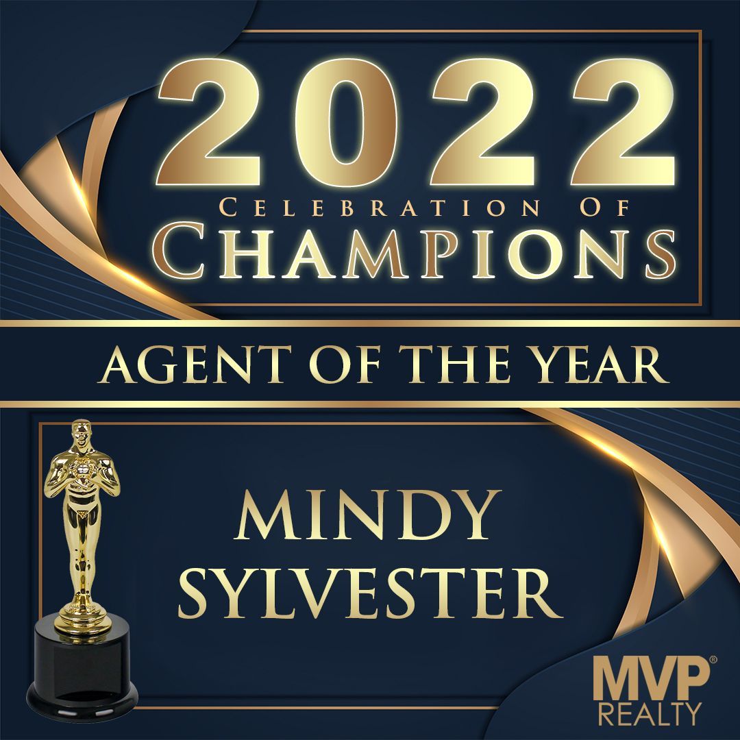 2022 Celebration of Champions Agent of the Year plaque for Mindy Sylvester with gold trophy icon