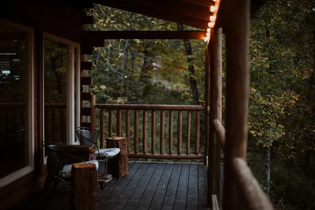Krueger Cabin Terrace Side View - Mindoro, WI - High Point Retreats