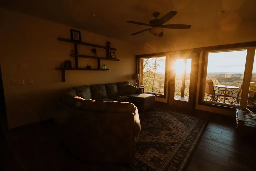 Wanlass Cabin Living Area - Mindoro, WI - High Point Retreats