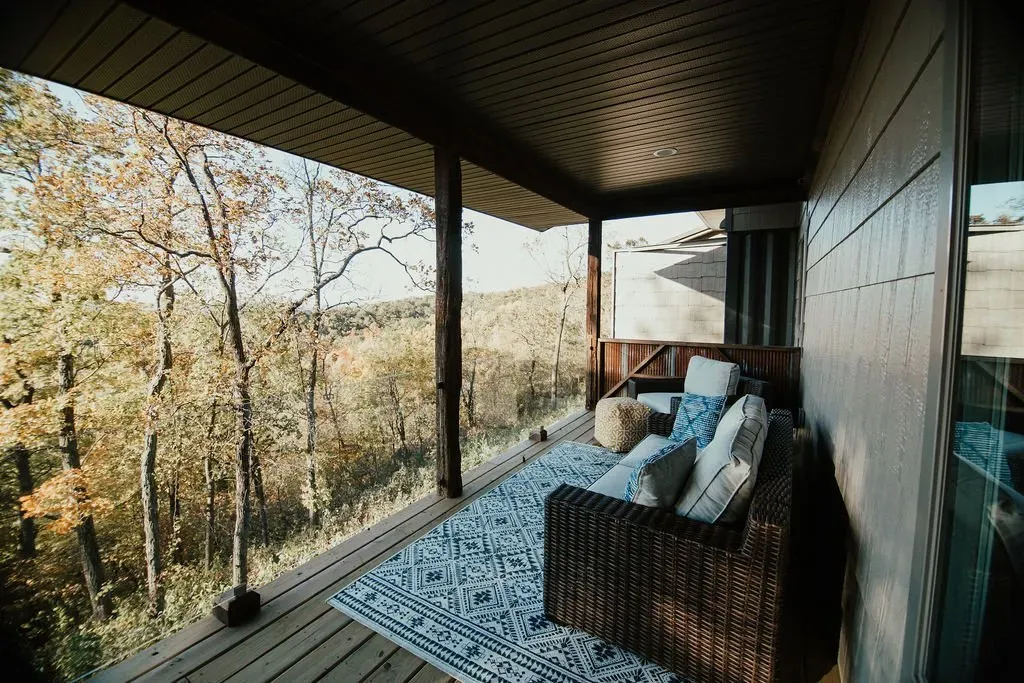 Sugarloaf Cabin Terrace Side View - Mindoro, WI - High Point Retreats