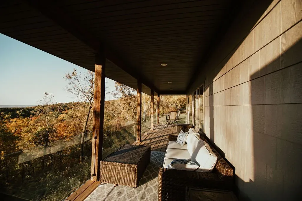 Wanlass Cabin Terrace Other Side View - Mindoro, WI - High Point Retreats