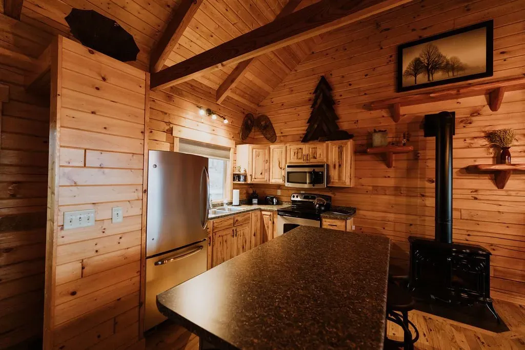 Krueger Cabin Kitchen Area - Mindoro, WI - High Point Retreats