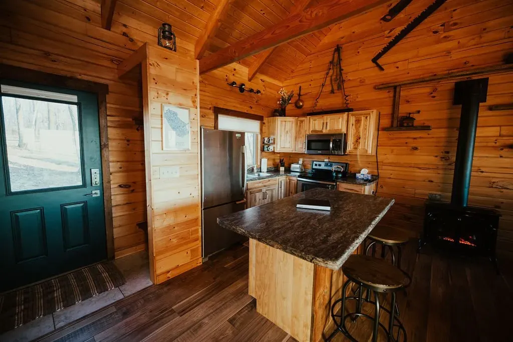 Moss Hill Cabin Kitchen - Mindoro, WI - High Point Retreats