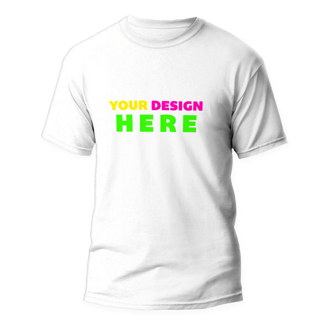 White t-shirt with the words 