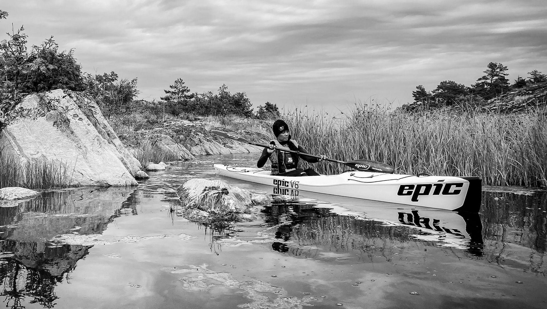 Kayaking in one of Swedens archipelagos