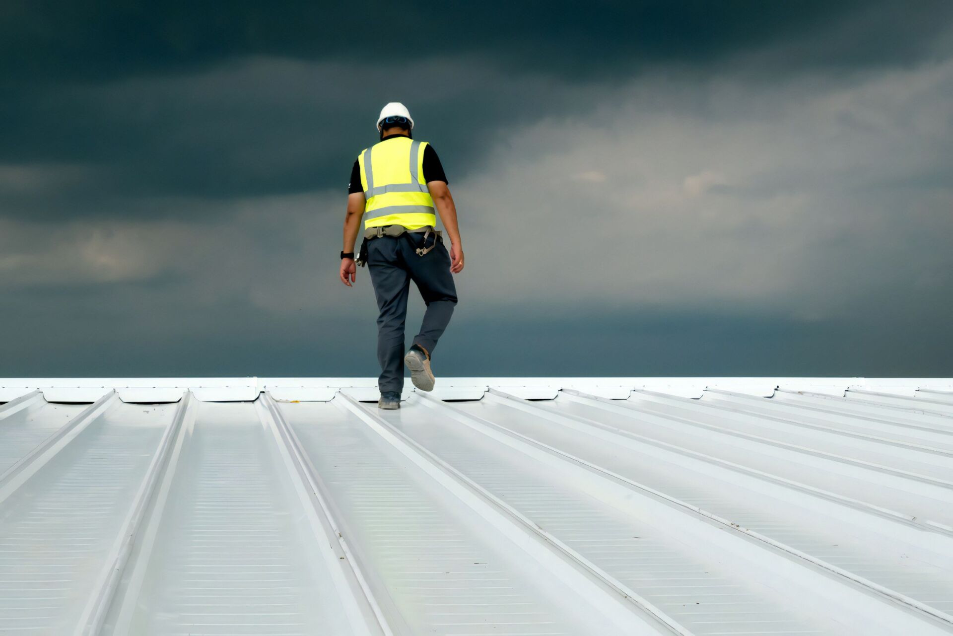 Roofer Inspecting Roof — Roof Repairs in Sunshine Coast, QLD