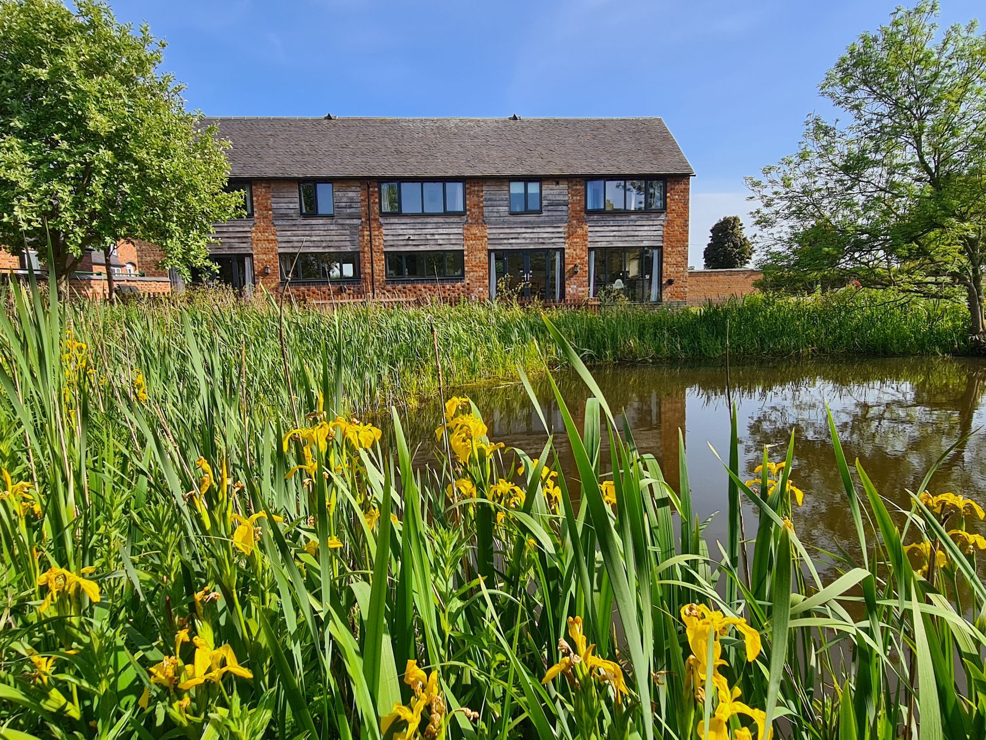 Buttercups Hay Barn with wildlife pond
