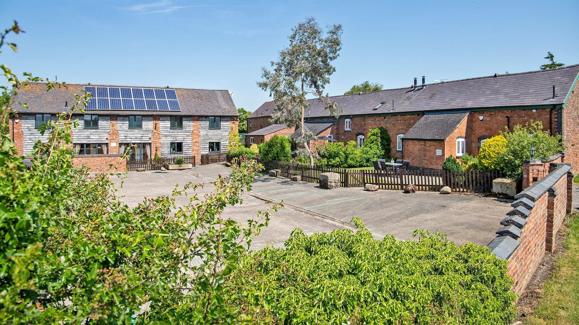 Alkington Grange Barns cottages with large car parking area