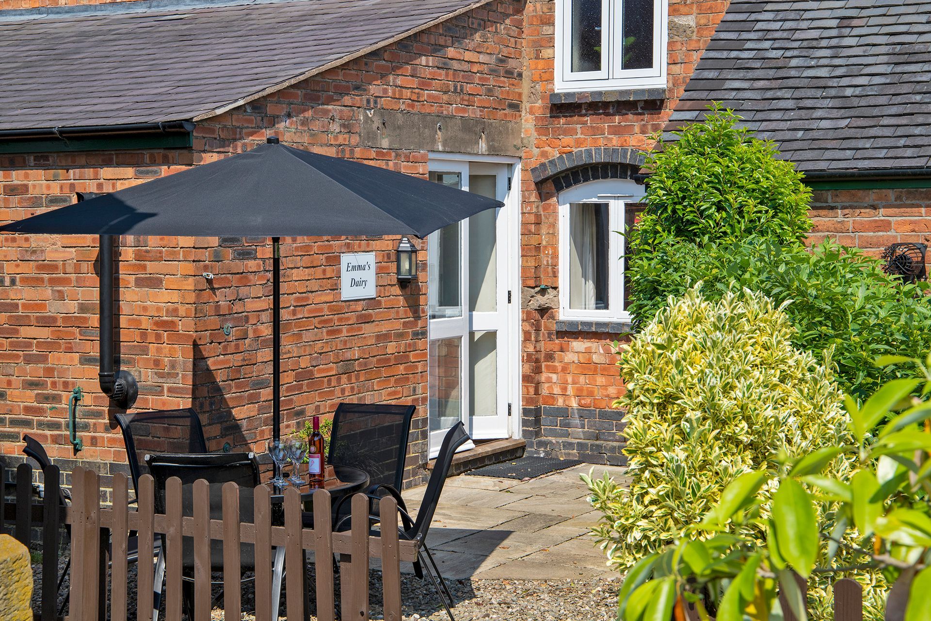 Emma'a Diary patio area - brick cottage