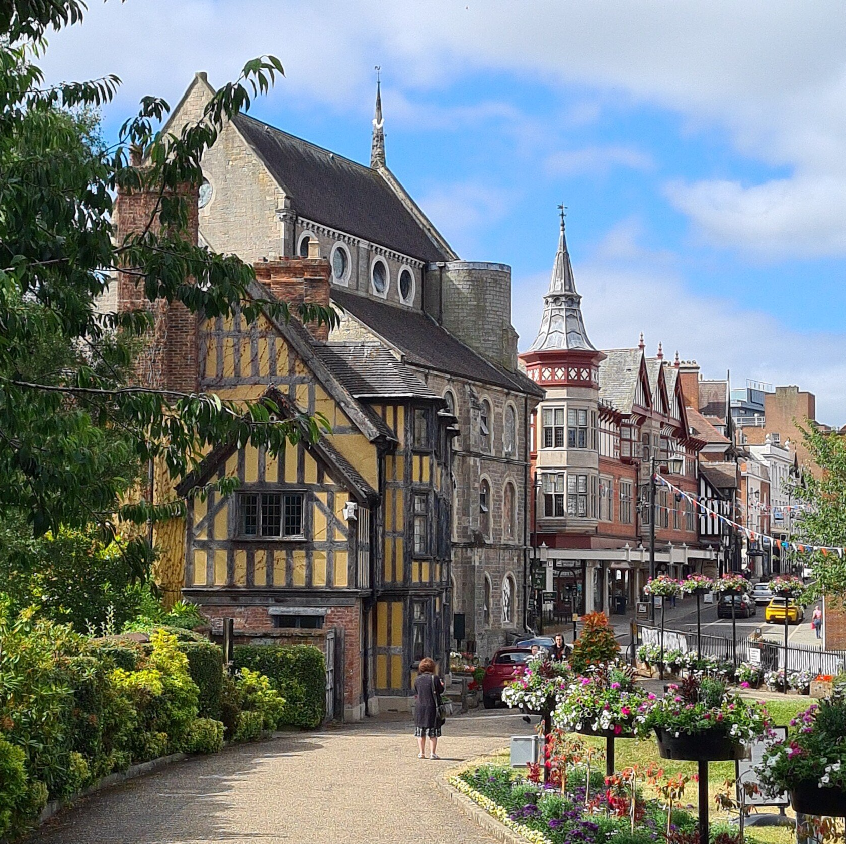 Shrewsbury a historical town Tudor building in Shrewsbury Shropshire