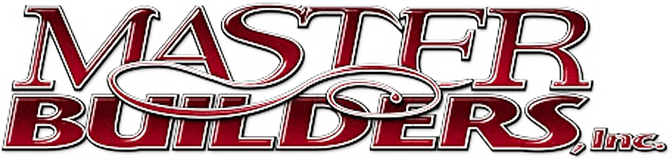 Master Builders logo in maroon with silver accents.