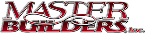 Master Builders logo in maroon with silver accents.