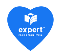Um coração azul com a palavra especialista nele