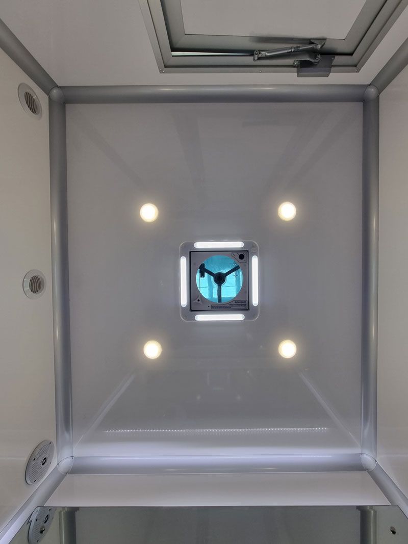 Compact Portable Toilet Featuring Integrated LED Illumination — Ecotreat Solutions NT in Winnellie, NT
