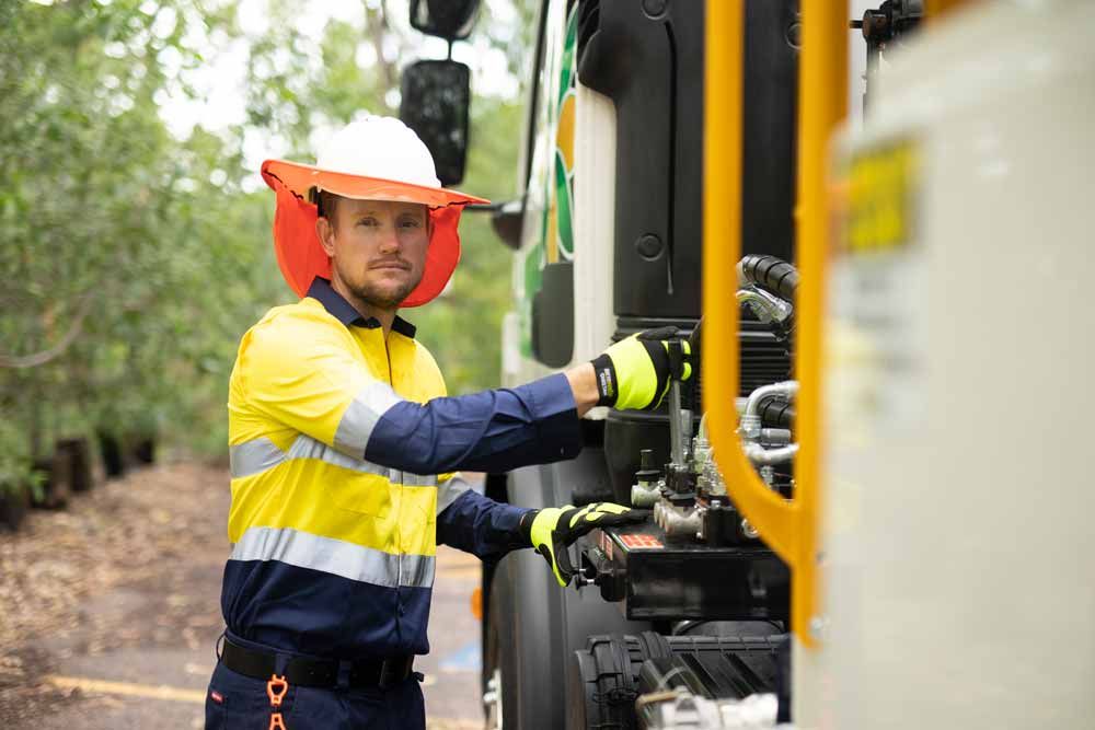 Worker Wearing a Safety Hat on Ecotreat Solutions NT — Ecotreat Solutions NT in Winnellie, NT