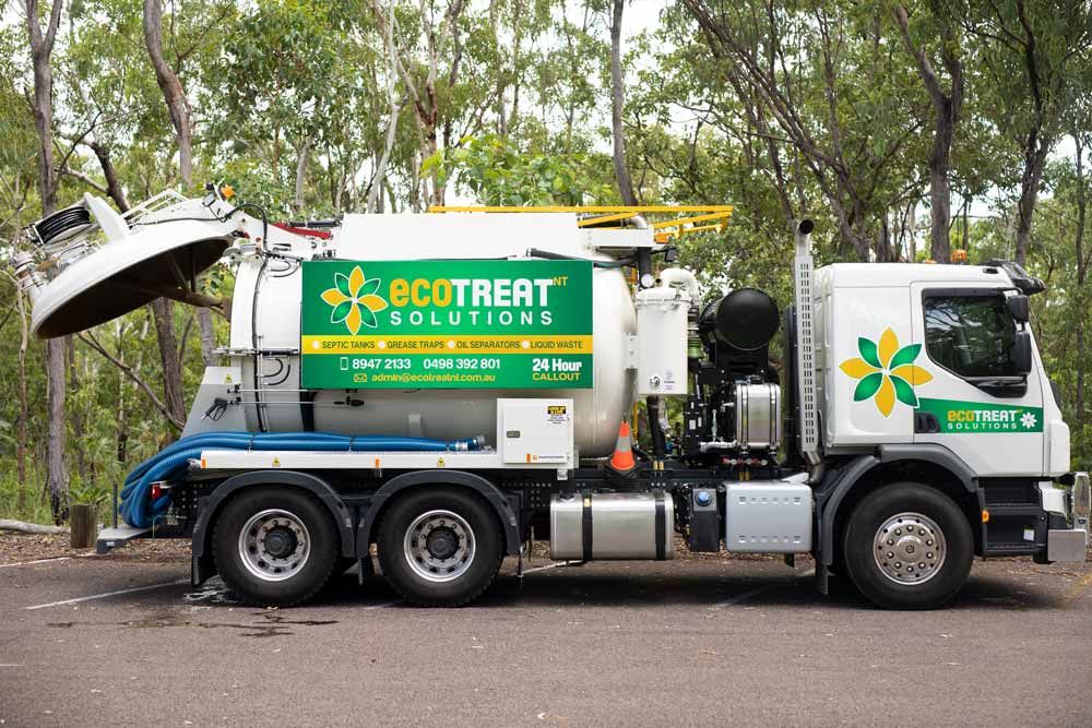 Parked Vacuum Truck at Ecotreat Solutions NT Facility — Ecotreat Solutions NT in Winnellie, NT