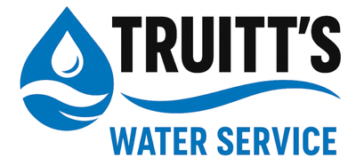 Truitt’s Water Service logo with blue water drop icon and wave graphic