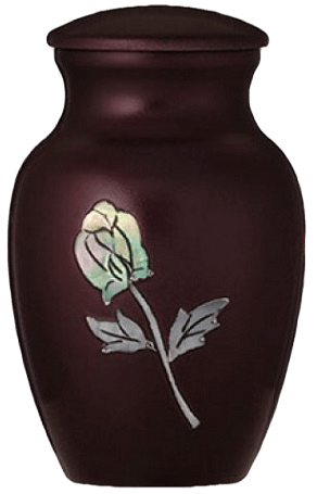 Cremation Keepsake Urns P9084 Purple Rose Memento Clean