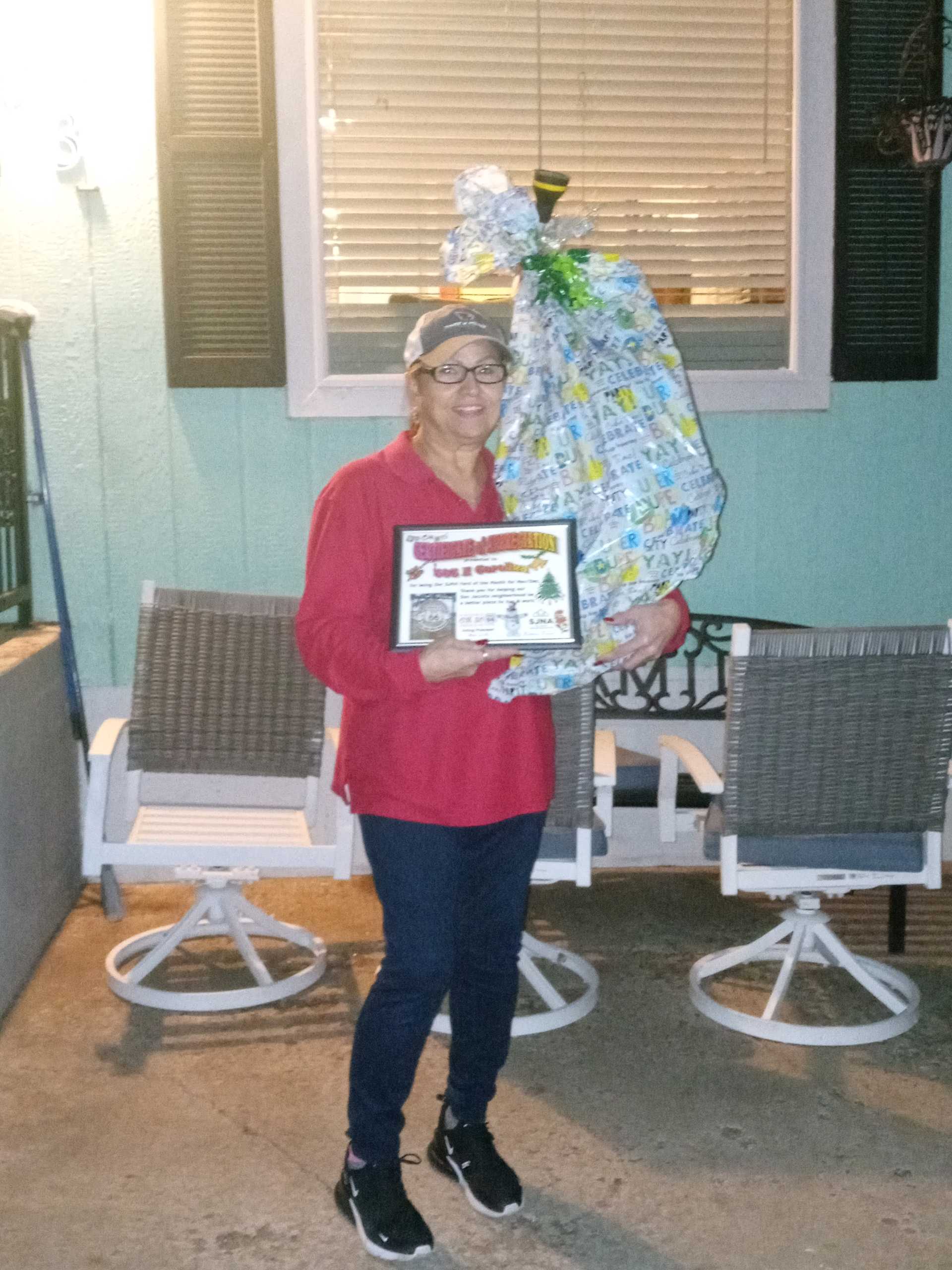 Austina, 2021 Pretty Yard Gift Basket recipient