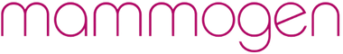 Mammogen logo in pink lowercase text on a white background