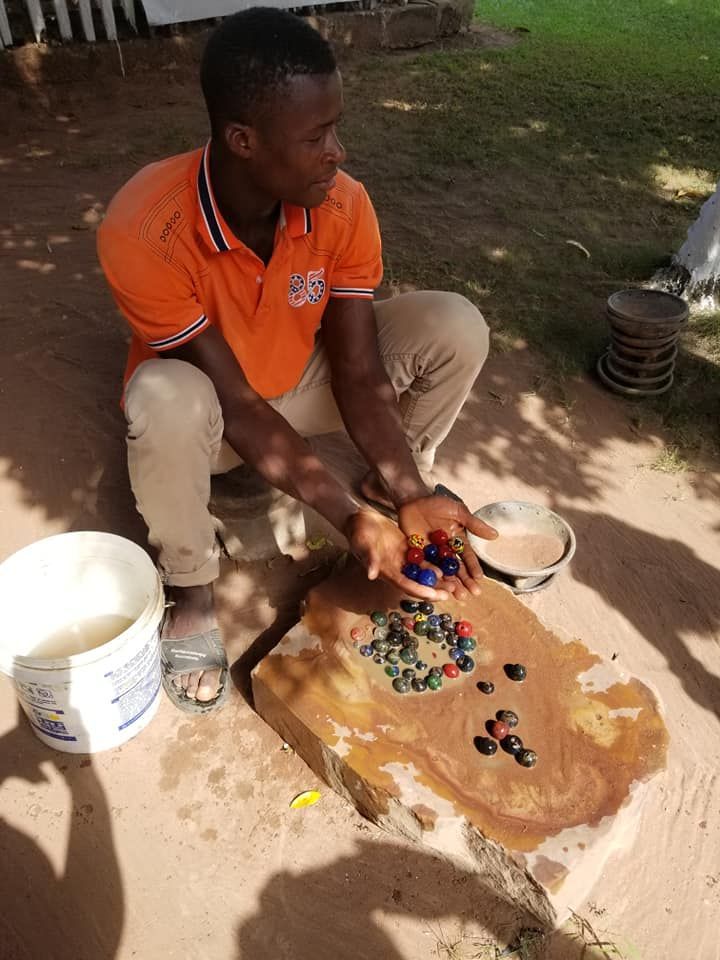 Bead making in Kumasi, Ghana