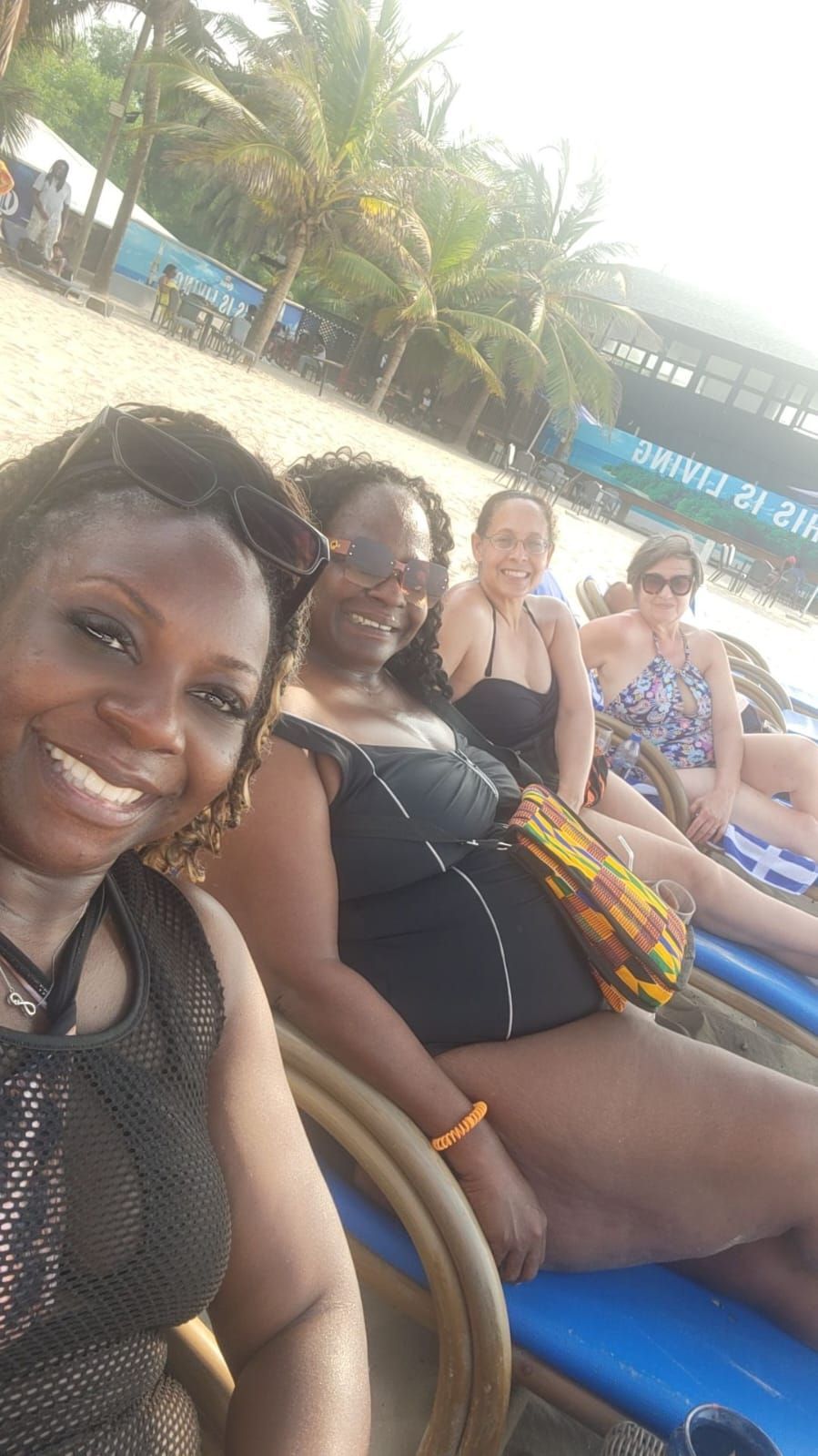 Black Travelers International group enjoying the beach in Ghana during Detty December 2024
