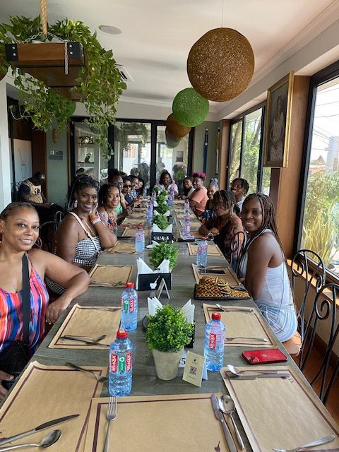 lunch in Accra Ghana with black women travelers