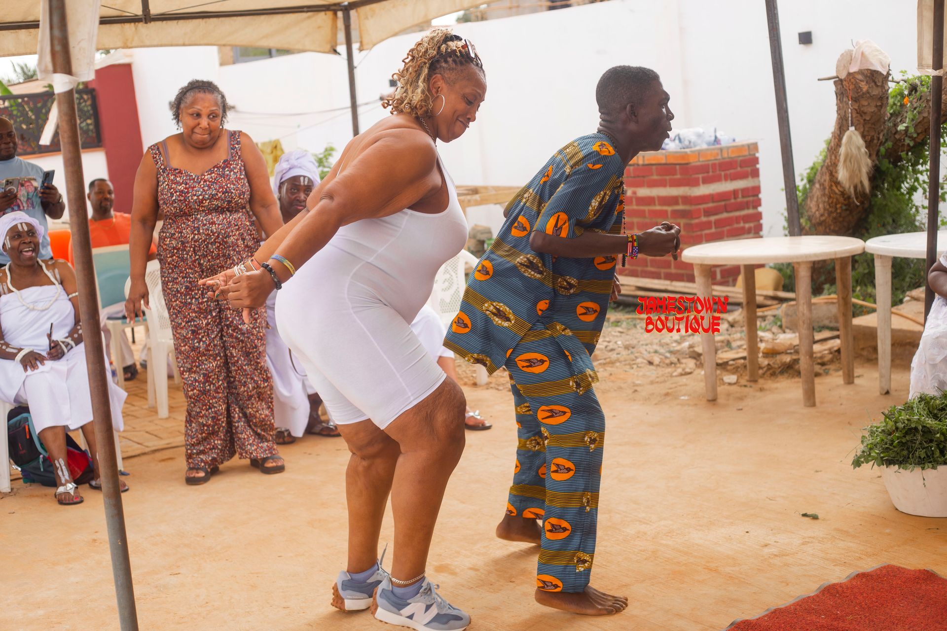 black women at naming ceremony in Ghana