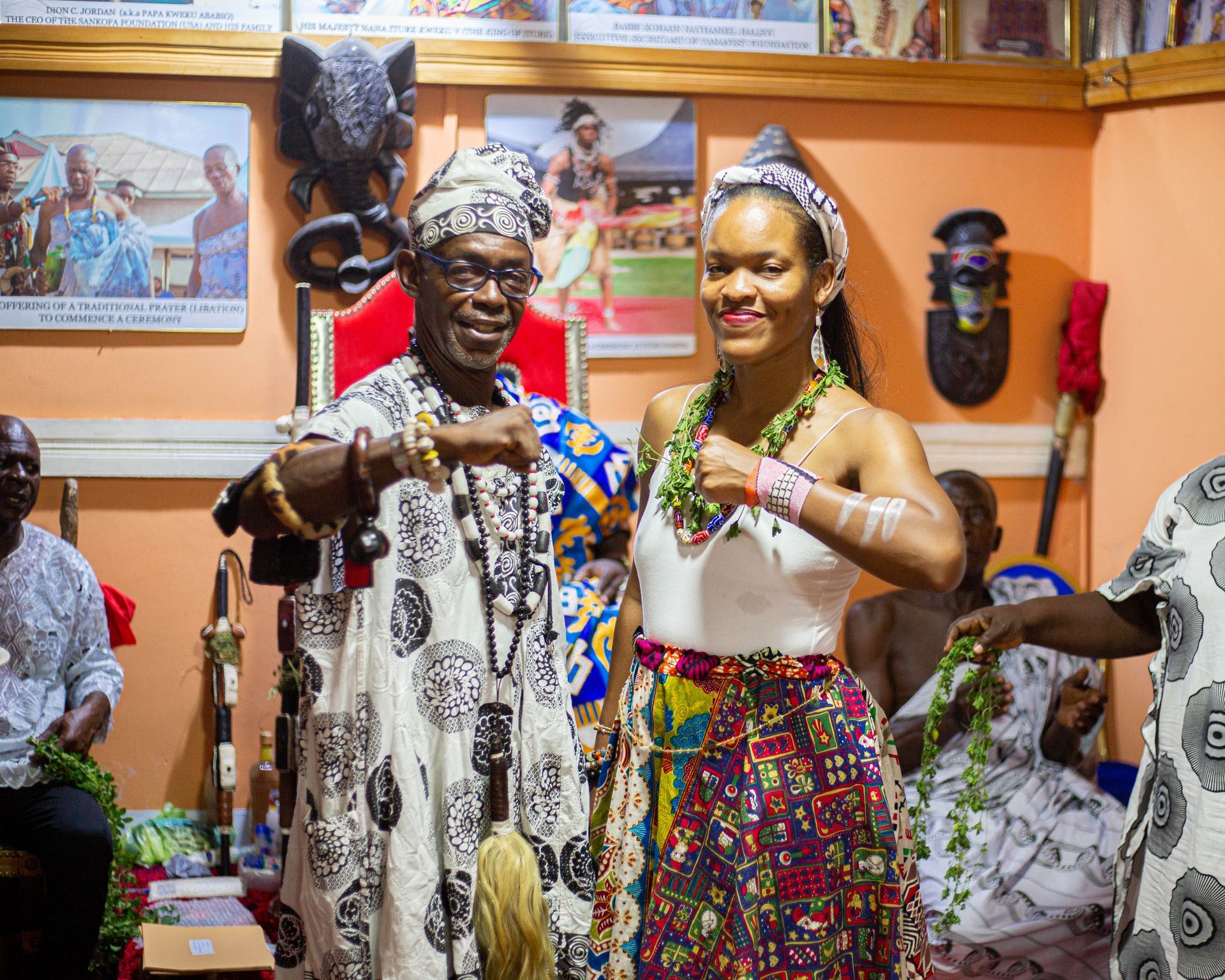 black women in naming ceremony in Ghana