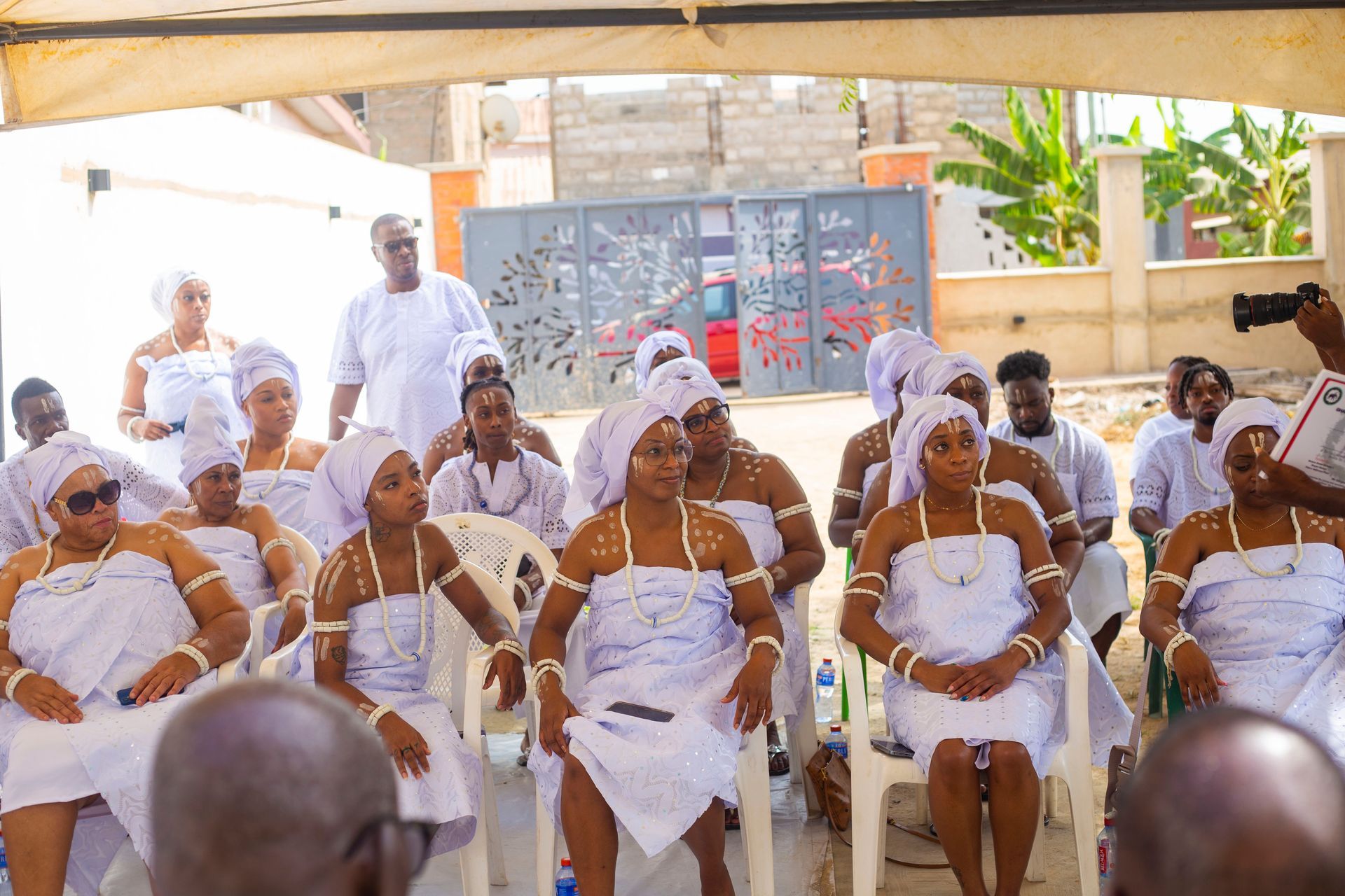 black women at naming ceremony in Ghana
