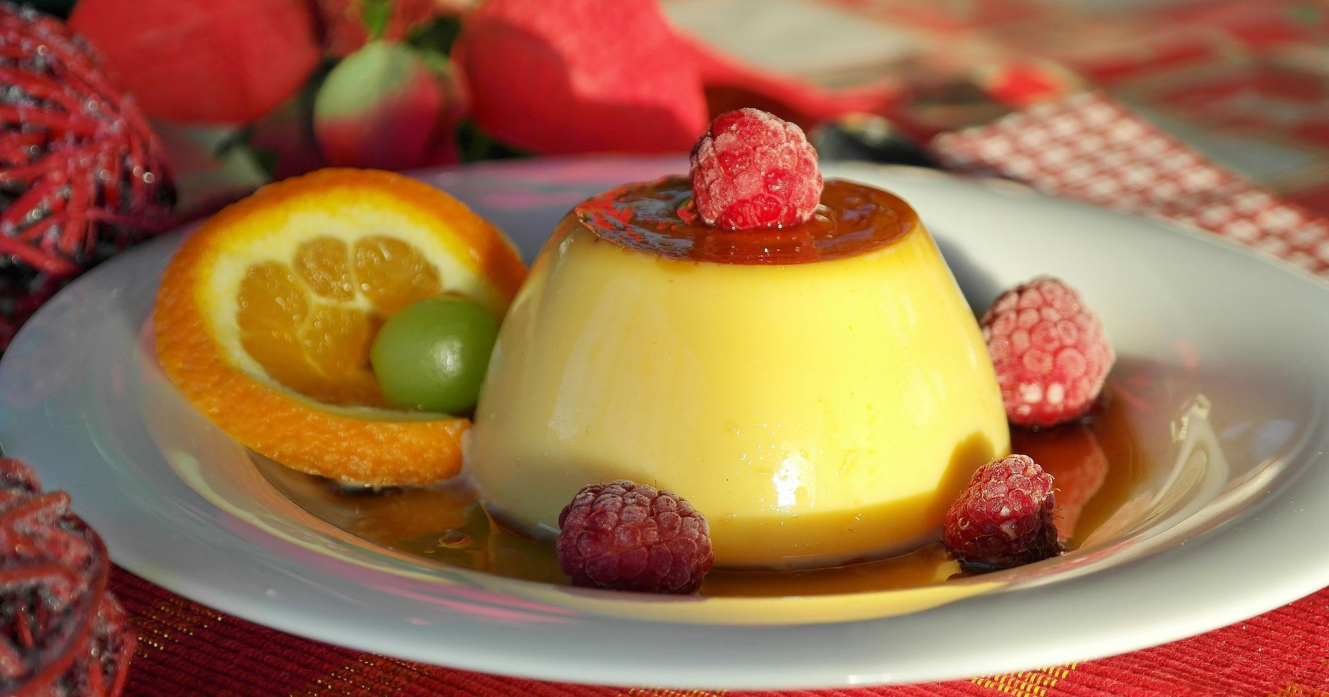 Cuban dessert of Flan