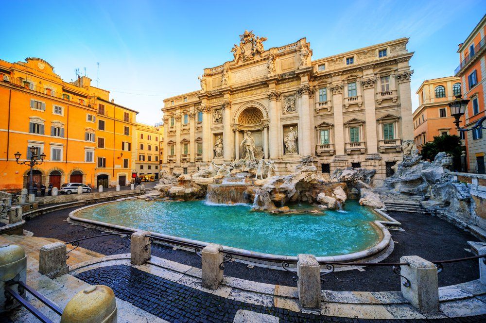 Trevi fountain in Rome, Italy