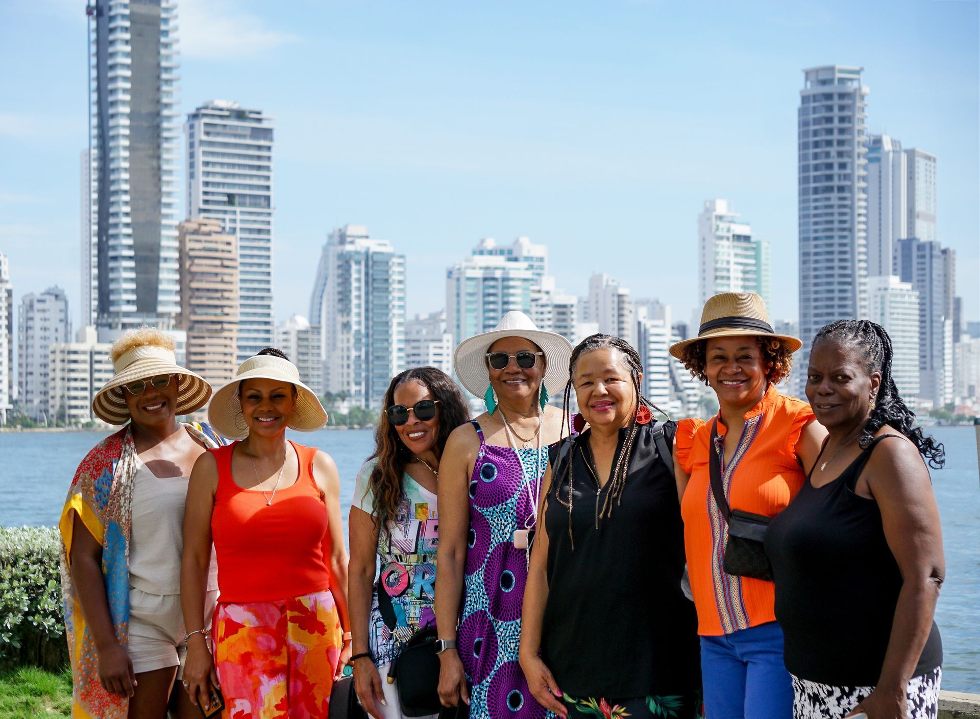 black women enjoying the sun in Cartagena