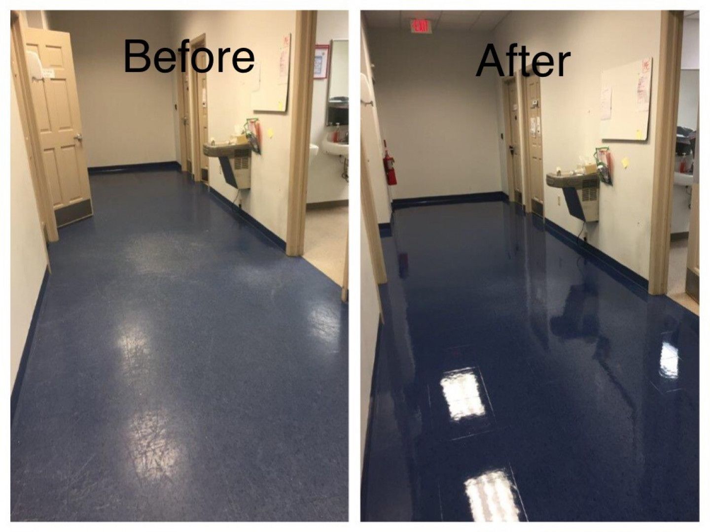 before and after result of flooring service