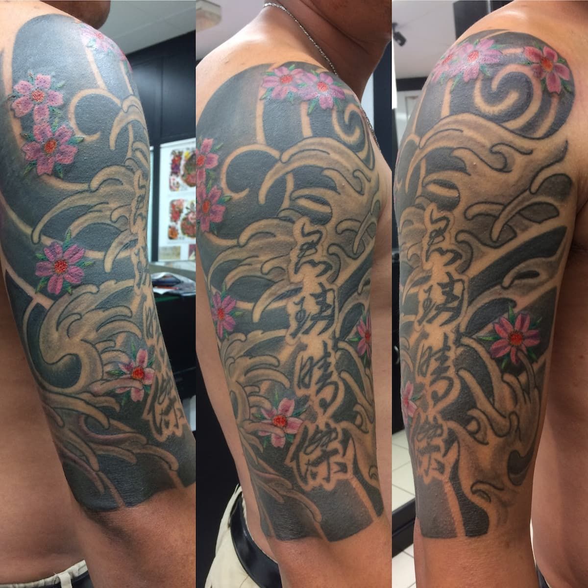 A Man With a Tattoo on His Arm and Shoulder — La Bomba Loca Tattoo in Cairns City, QLD