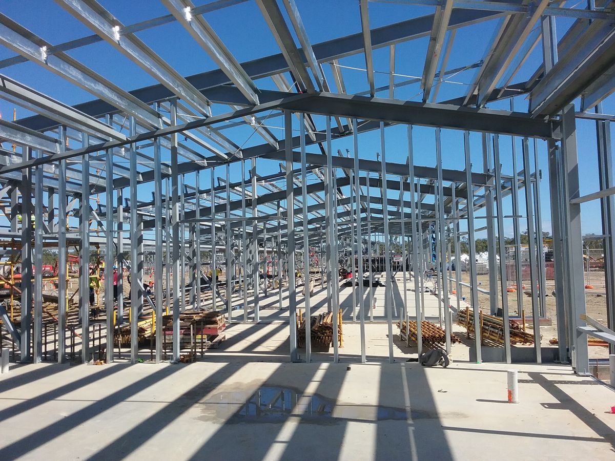 Steel Framing of a Building Under Construction on a Concrete Slab — Norfab In Bohle, QLD