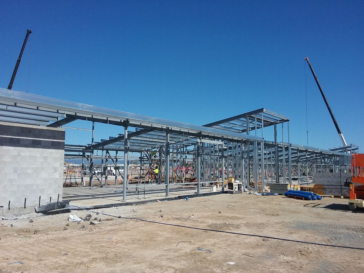 Steel Building Frame Erected for a School — Norfab In Bohle, QLD