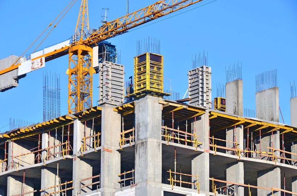 Concrete Framework and Crane on Construction Site — Norfab In Bohle, QLD