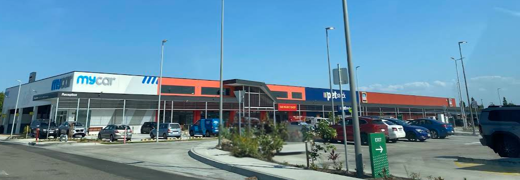 A Large Building With
