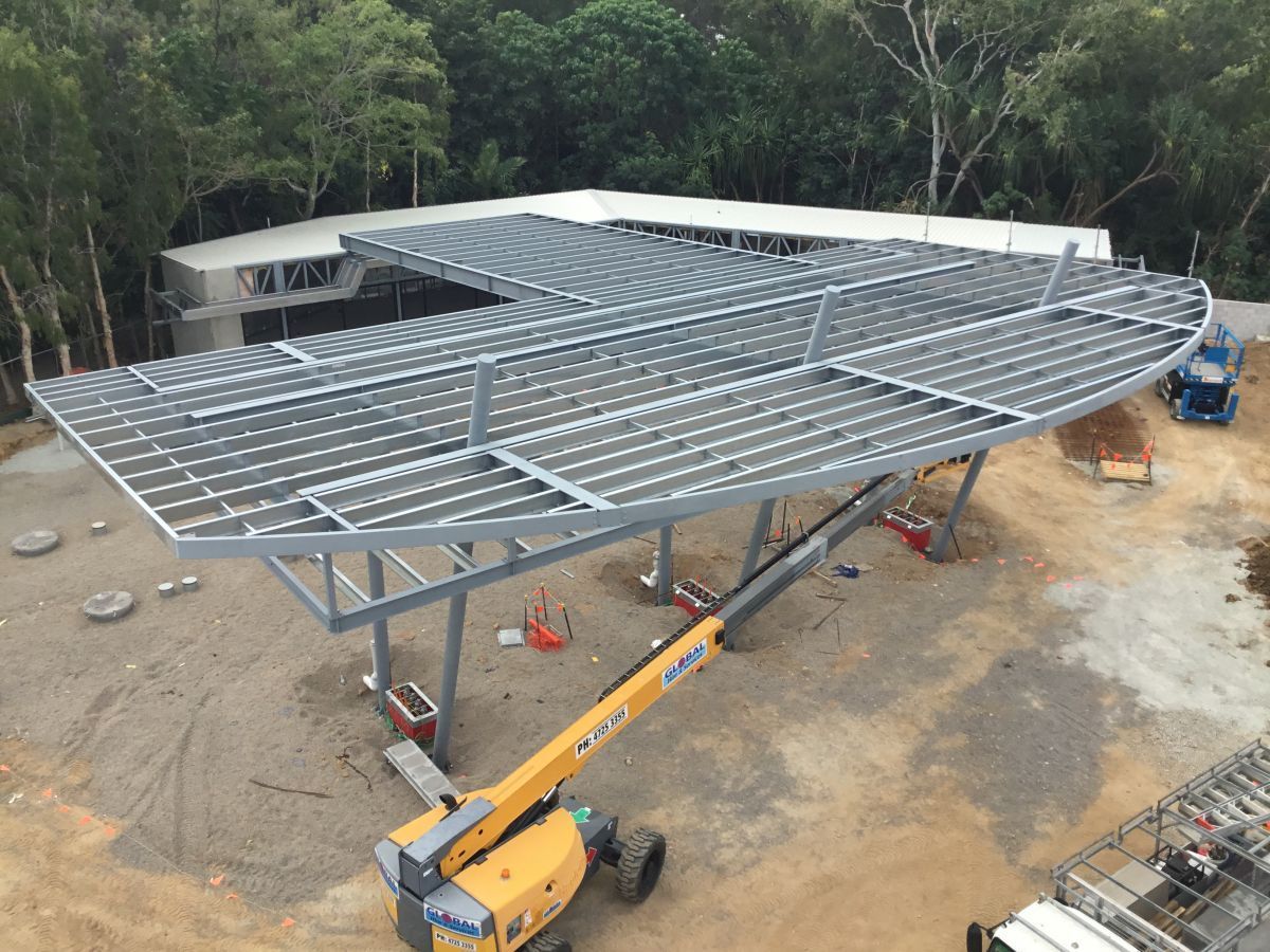 Steel Structure on Construction Site — Norfab In Bohle, QLD