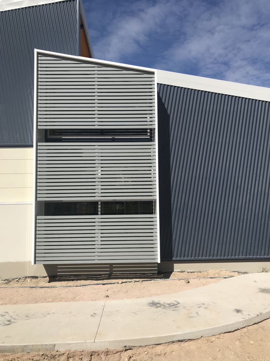 Aluminium Screens on Side of Building — Norfab In Bohle, QLD