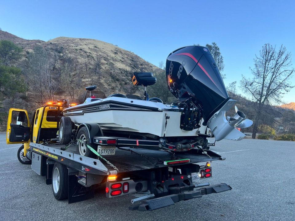 AT Towing equipment staged for a heavy recovery