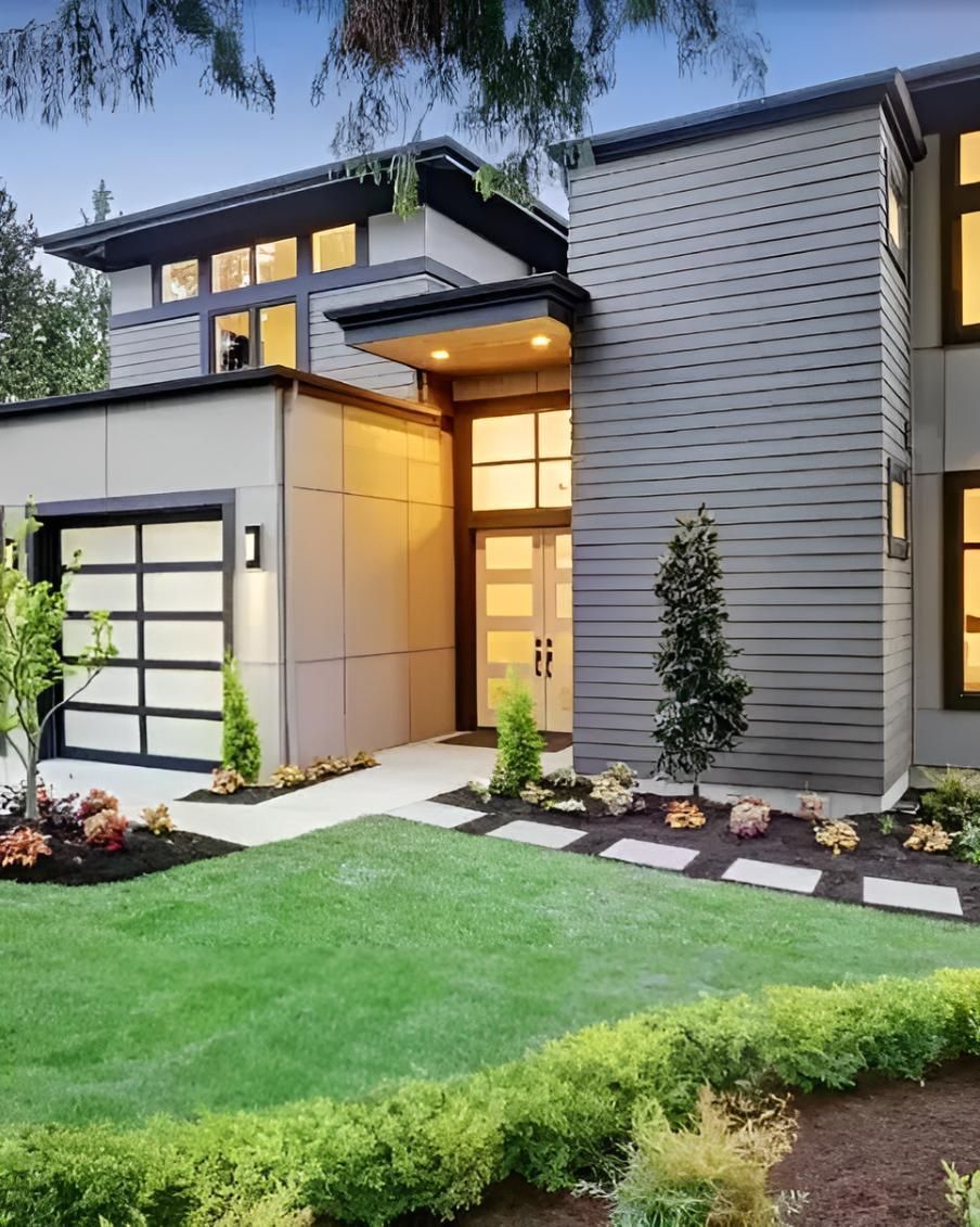 A Modern House With a Large Lawn in Front of It — Aspex Construction - Lou Pieren In Port Macquarie, NSW